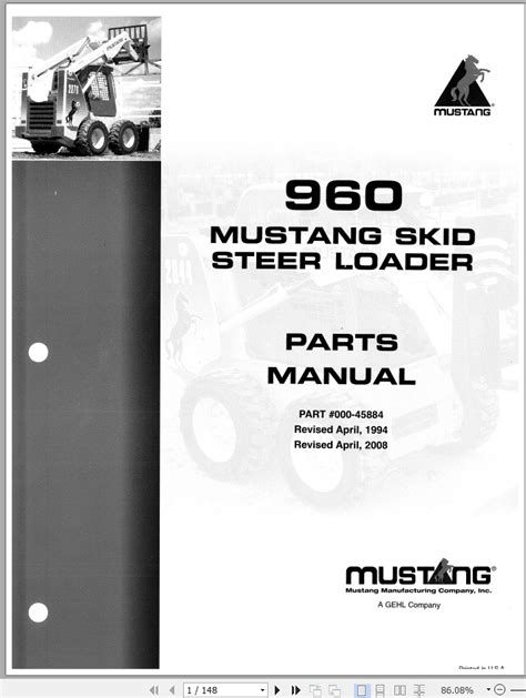 i need schematics on 1994 960 mustang skid steer|mustang 960 parts manual.